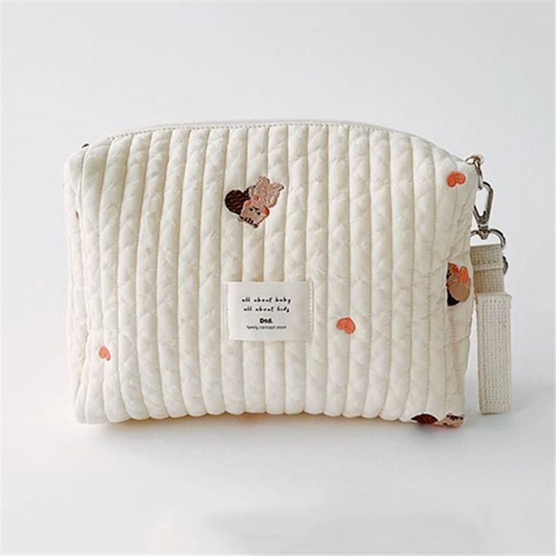 Tragbare Wickeltasche für Kinderwagen, gesteppt, für Babywindeln, Organizer, bestickte Mama-Taschen, Baby-Accessoires, Wickeltasche, Aufbewahrung