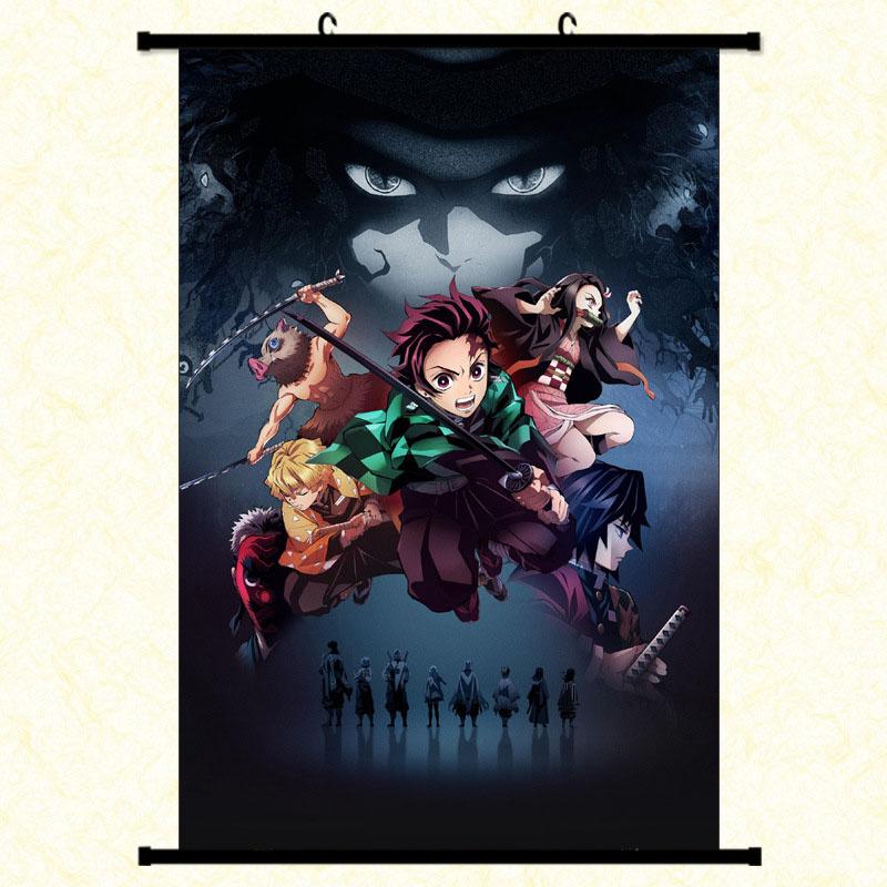 

Аниме Клинок Рассекающий Демонов Kimetsu No Yaiba Камадо Тандзиро Камадо Нэдзуко Постер Настенный 2#Gray