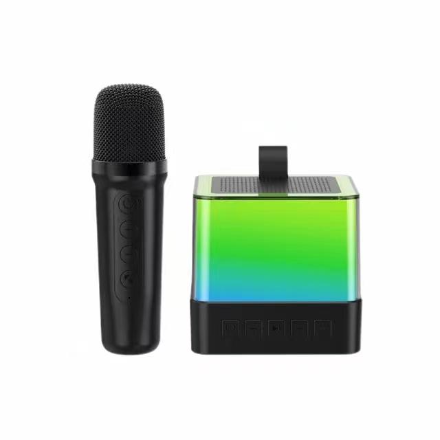 Karaoke Wireless Portable Bluetooth 5.3 Speaker With Microphone RGB Portable Music Player Karaoke Machine for Child Home Gift