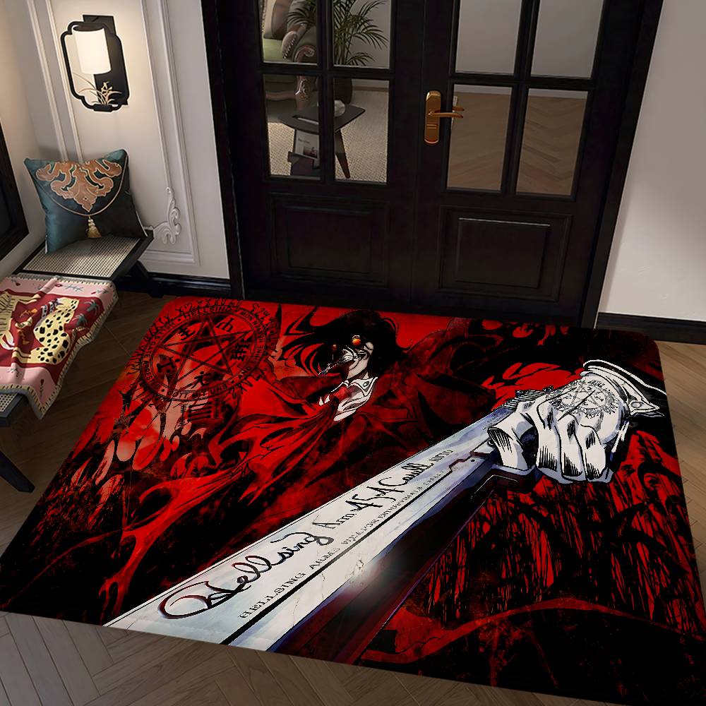 Anime H-Hellsing Bathroom Mat Kids Room Bedroom Decoration Balcony Anti-Slip Doormat Living Room Bedside Area Rugs