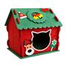 Pet House Festive Christmas-Themed Felt Cat Cozy for Home Corner Placement