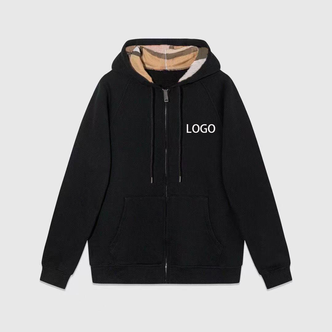 Унисекс худи в британском стиле: Вельветовый кардиган на молнии Весна/Осень с индивидуальным логотипом M