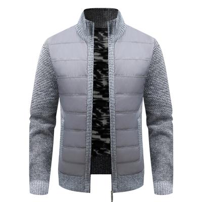 Men's Knitwear Is Worn Over A Fleece Thickened Cardigan Sweater Jacket