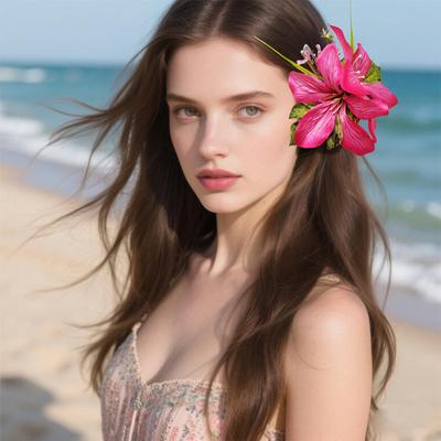 Stylish Floral Hair Clip For Women Natural Lily Design Secure Grip Hairpin Multiple Color Option Event Accessories