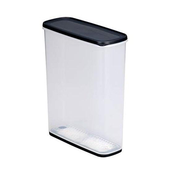 Inomata Storage Container Dry Food Stalker 6.0 Clear Black Made Japan Includes 2 Drying Agents 1216