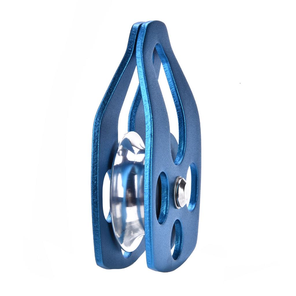 Outdoors Climbing 32KN Rescue Pulley Single Sheave with Swing Plate (Blue)