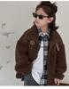 Korean Style Retro Lambswool Biker Jacket for Kids, 2025 Autumn/Winter