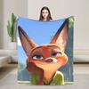Anime Zootopia Cartoon Blanket  Soft Warm Comfortable Plush Throw Blanket For Home Decor Travel Flannel Bedspread Bed Cover
