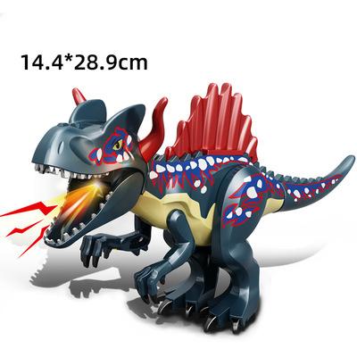 Big Dimension Assembled Construction Blocks Plaything Dinosaur World Triceratops Tyrannosaurus Children Animal Miniature Bricks Playthings for Boys