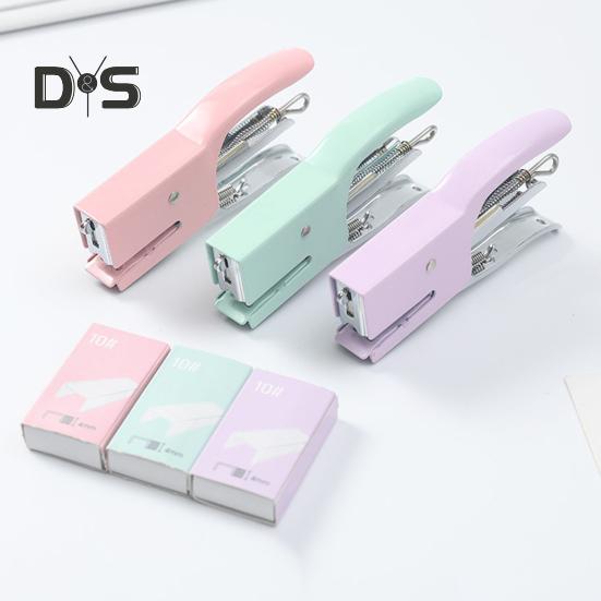 Small Hand-held Stapler 10-16 Sheet Capacity Stapler with 750 Staple Mini Desktop Stapler for Office School Home Travel