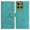 For Motorola Moto G86 5G Case Wallet Stand Imprinted Triangle Pattern Leather Phone Flip Cover