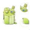 Cute Water Bottle Double Drinking Compartments 780ml Funny Cup with and Strap
