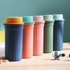 Simple Plastic Water Bottle Sealed Portable Coffee Cup for Office Outdoor 350ml KTY