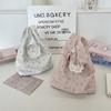 1 Lace floral portable canvas bag, work sundries commuter bag, summer light and thin women's wrist bag