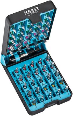 HAZET Bit Driver Bit Set for Electric and Impact Precision Screwdriver Tool Set for Model and Motorcycle Includes Storage Made In Germany 2240N/51