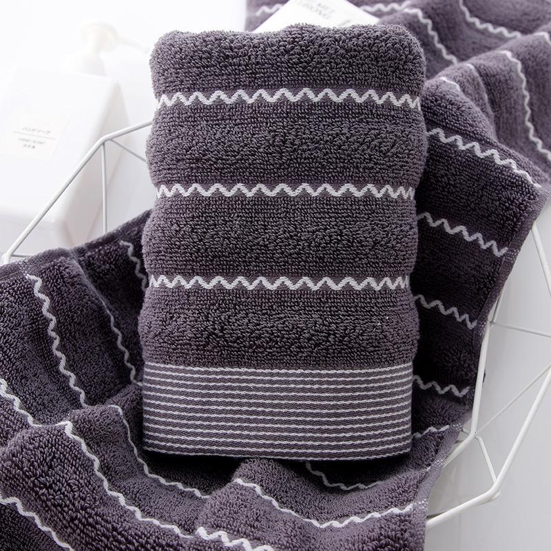 70x140cm pure Cotton Absorbent Large Size bath towelStriped Solid Color Soft Comfortable adult Bathroom Towel Towel Hotel Towel