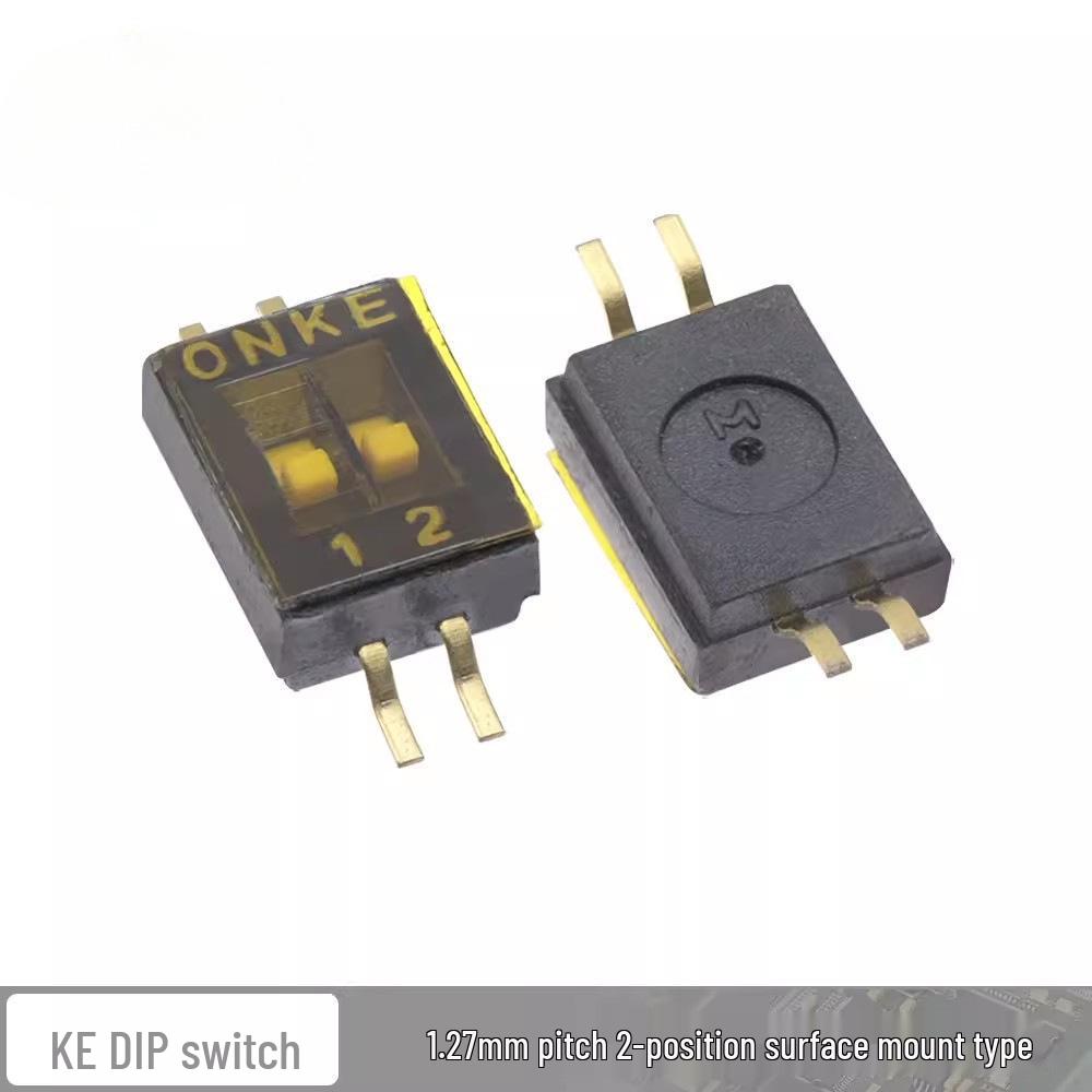 

1.27MM Black SMT Flat Toggle DIP Switch, 2-10 Positions (DSHP03TSGER)