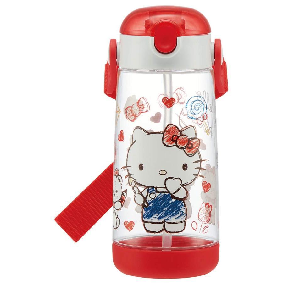 Imported Cute Cartoon Kids' Transparent Straw Water Bottle, 480ml