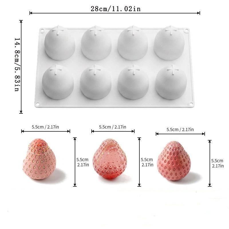 Silicone  Mold For Baking 3D Fruit Shape Chocolate Candy Soap Candle Mould Kitchen Accessories Cake Cupcake Decoration Tool