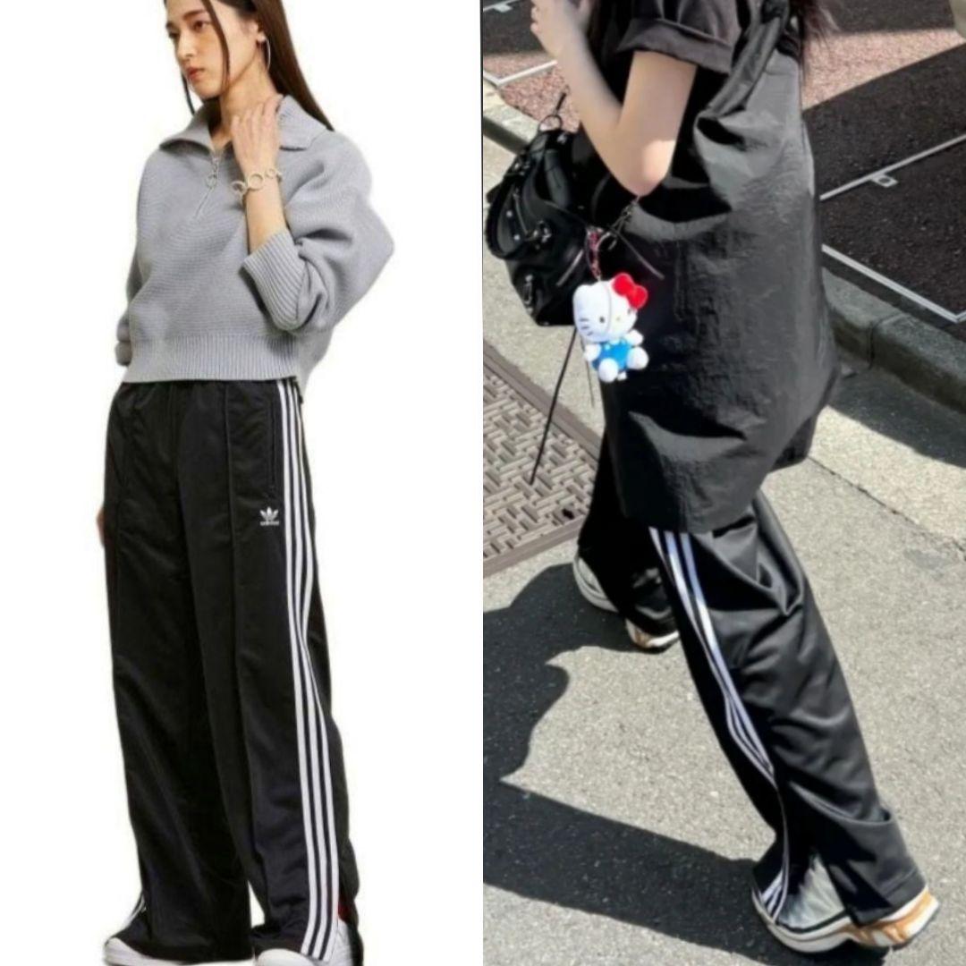 

[Б/У] Чрезвычайно редкие широкие свободные трек-брюки Adidas Firebird черного и белого цвета, размер M, унисекс