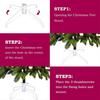 Metal Christmas Tree Stand Universal Folding Xmas Tree Base Replacement Artificial Tree Stand Fits 0.75-1.25inch Pole