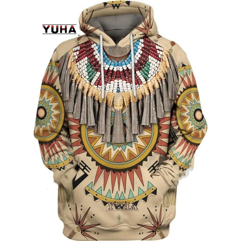 New Fashion Indian Style Jacket 3D Printed Sweatshirt Personalized Men's and Women's Hoodie Hip Hop Oversized Fashion Pullover N
