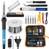 220V 60W Soldering Iron Kit Adjustable Temperature 15 In 1 Tool Set With Soldering Iron Eu Plug Au Uk Us