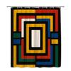 Colorful Geometric Squares Shower Curtain Machine Washable All Season Waterproof Privacy Protection Abstract Art Design Modern