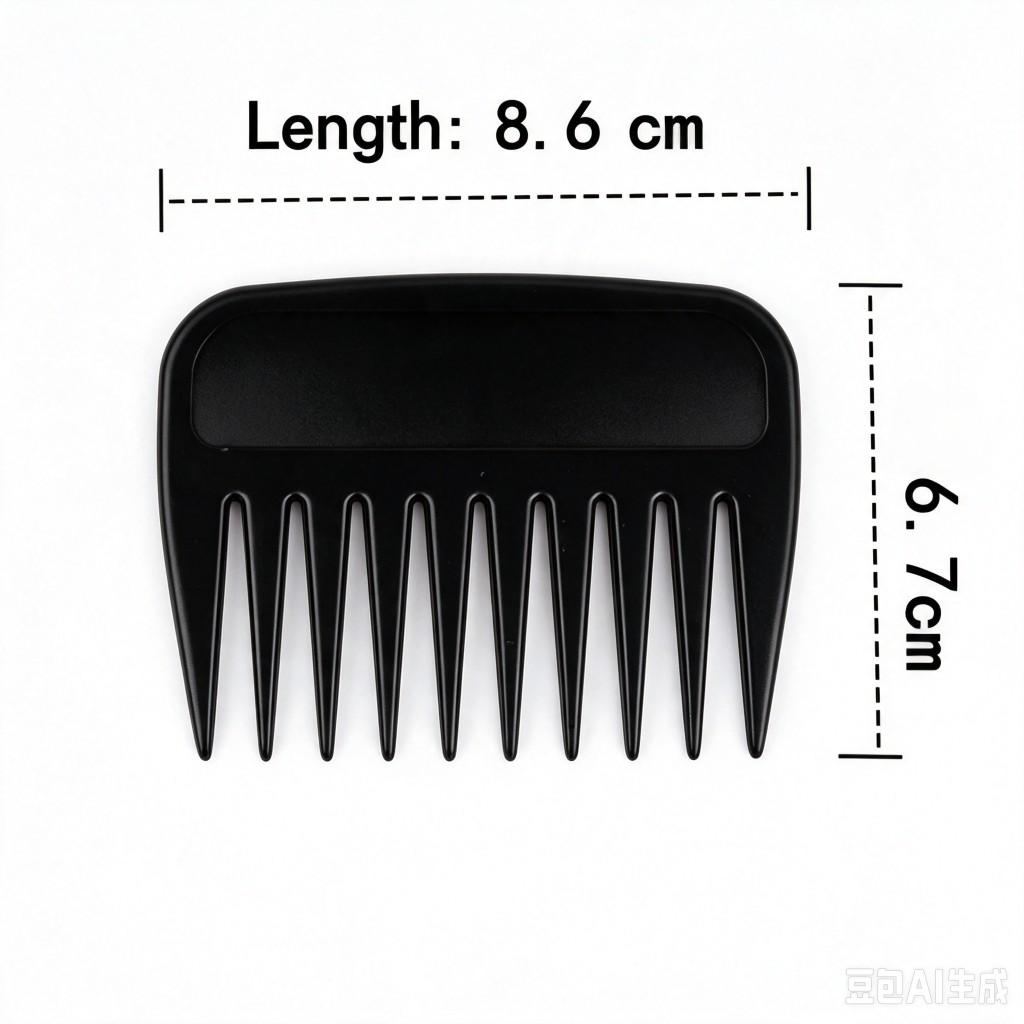 Black Wide Tooth Plastic Detangling Comb Large Tooth Hair Comb for Curly Hair Wigs and Hair Extensions