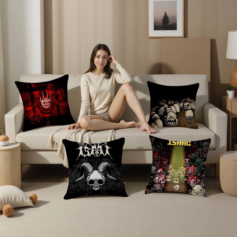 Game The Binding Of Isaac Cushion Cover Car Throw Pillow Case For Sofa Car Christmas Gift 40x40cm 45x45cm