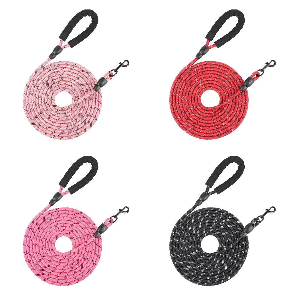 Outdoor Dog Leash Nylon Reflective With Antibreaking Features For Active Pet Walks