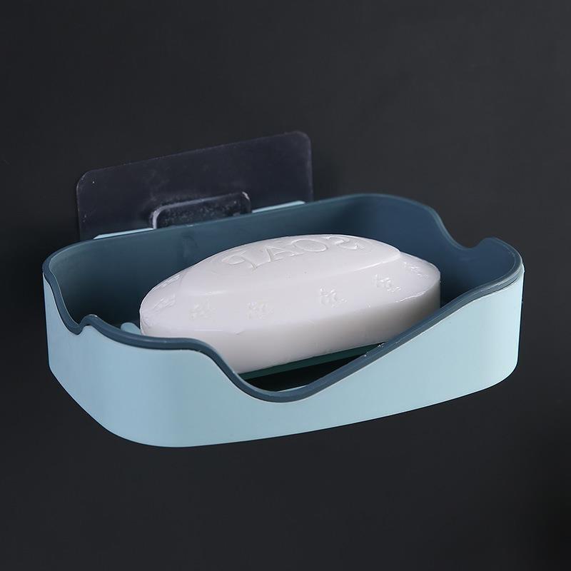 

Скандинавская двухслойная мыльница контрастных цветов, бесследная, многофункциональная, портативная, для ванной комнаты, без перфорации, для хранения