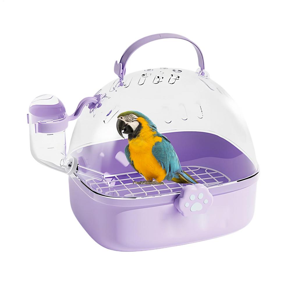 Hamster Carrier Cage PVC Chinchilla Carrier Cage With Water Bottle Spacious Pet Bird Carrying Supplies For Chinchillas Macaws