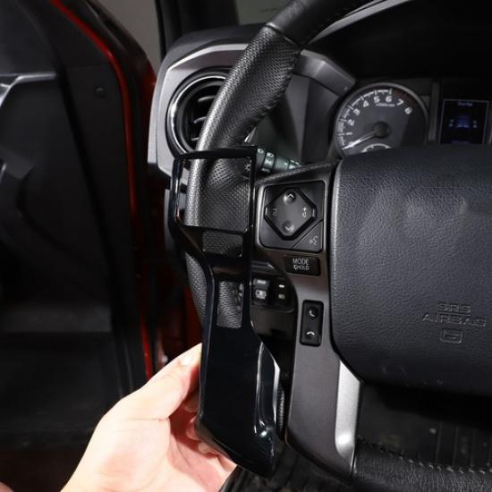 Black Steering Wheel Button Frame Trim Cover For Toyota Tundra/Tacoma 16-23
