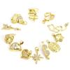 Brass Charms 18K Real Gold Plated Cake Glove Tower Star Pendants For DIY Necklace Jewelry Making, 1 Piece