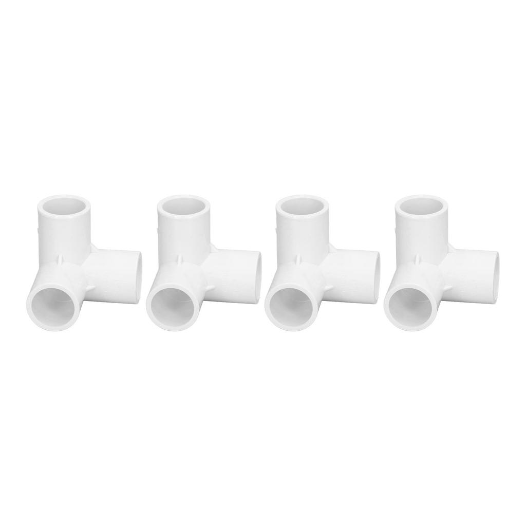 10PCS 3 Way Pipe Fittings PVC Plastic Right Angle Tee Corner Connector 20mm Inner Diameter