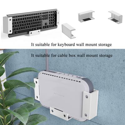 Laptop Rack Under Desk Holder Shelf Rack Storage Bracket Protective Tray Organizer Bracket With Screws for Cable Box