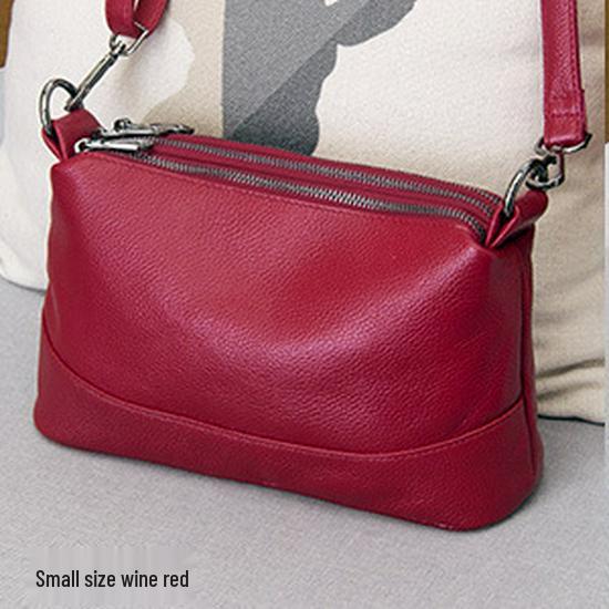Women's 2025 Trendy Genuine Leather Multi-Zipper Crossbody & Shoulder Bag - Soft Cowhide Handbag