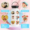 Retro cartoon hand account sticker cute girl sticker suitcase mobile phone case water cup computer decoration waterproof