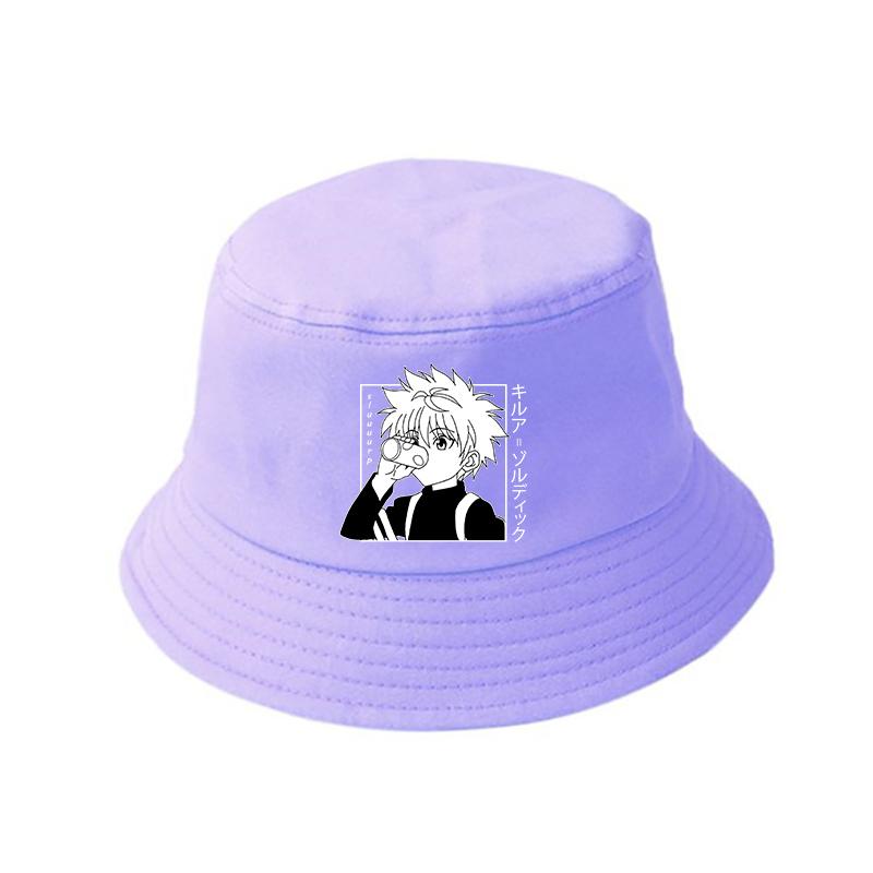Hunter X Hunter Printed Summer Hat Women Unisex Panama Bucket Cap The Design Flat Visor Zoldyck Hisoka 90s Anime  Fisherman Hat