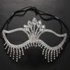 Rhinestone Püsküllü Peçe Maskeleri Tam Yüz Kadın Zincirleri Yüz Maskesi Maskeli Balo Dans Partisi Performans Seksi Yüz Aksesuarları Mücevher