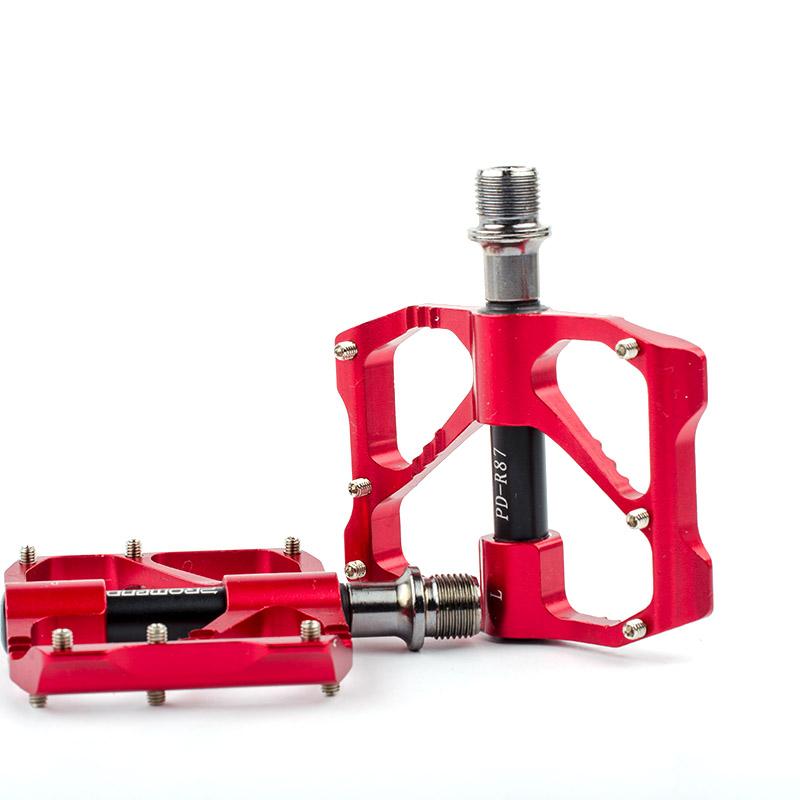 For Classic Ultralight Bicycle Pedals 3-Bearing Chromoly Axle Aluminum Alloy Body Removable Anti-Slip Pins BMX Road MTB 3
