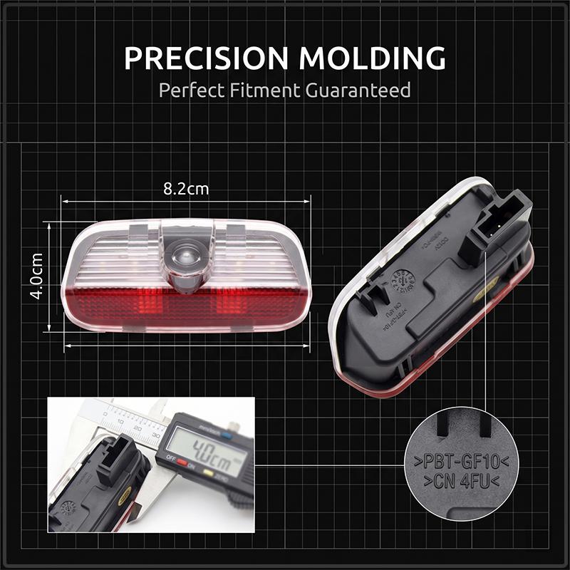 2 Pezzi Luci Portatili Wireless per Ombra Fantasma Portiera Auto Proiettore Logo di Benvenuto LED Lampada Per Porsche Boxster Cayenne Panamera Macan Cayman 911 918 996 917