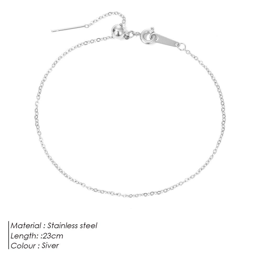 EManco Dropshipping DIY Fine Chain Anklet Exquisite Charm Adjustable Stainless Steel Ladies Fashion Jewelry Factory Direct