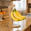Creative Wooden Banana Rack Keep Bananas Fresh Space Saving Fruit Display Hanger with Hook Multifunctional