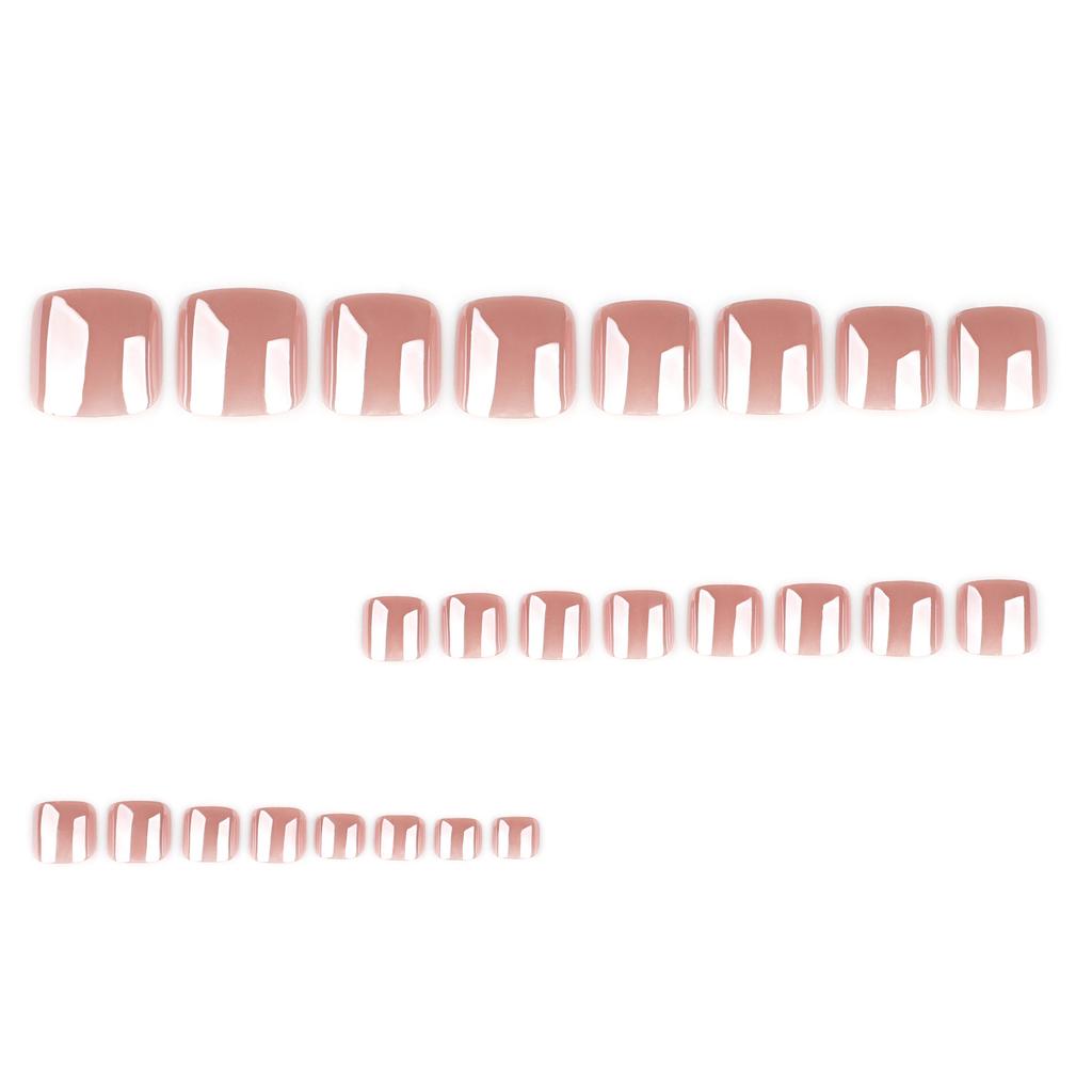 Coating flash hot-selling nude solid color foot nail wearable foot nail piece popular foot nail piece in Europe and America