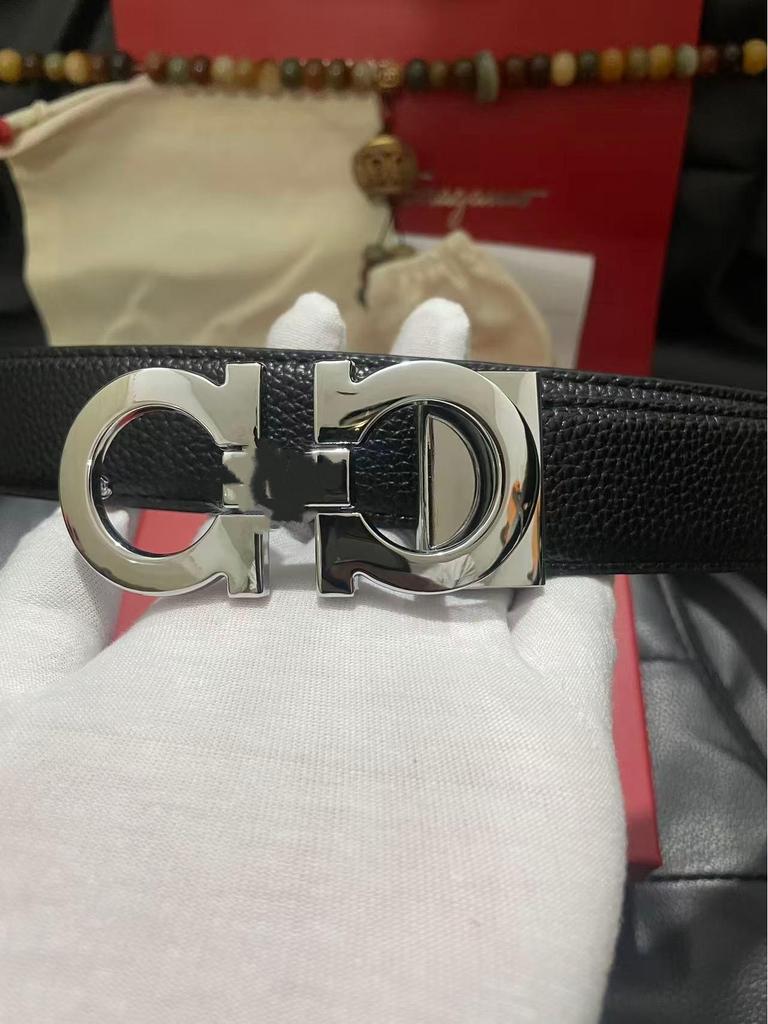 Modern Men's Leather Belt - Genuine Cowhide for Casual and Trendy Wear