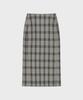 Sinun Check H-Line Skirt (Light Grey)