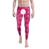 Men'S Sexy Pants Lace Open Crotch Underwear Ultra-Thin Transparent Trousers Quick-Drying See Through Lingerie Backless Leggings