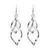 Modne Damskie Srebrna Igła Liść Długi Frędzel Skręcone Kolczyki Dla Kobiet Dziewczyn Kobiety Impreza Prezent Pendientes